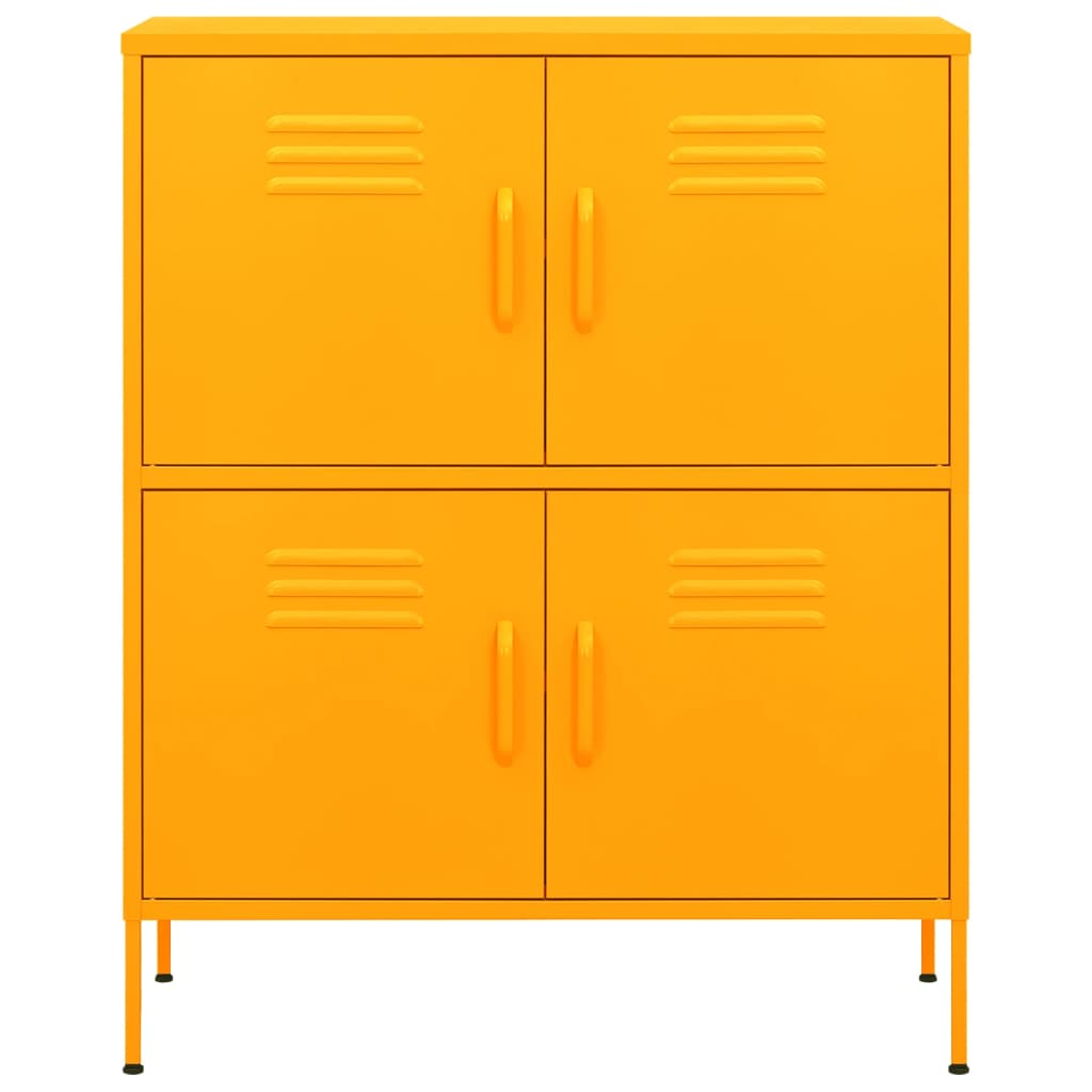 Storage Cabinet Mustard Yellow 80x35x101.5 cm Steel