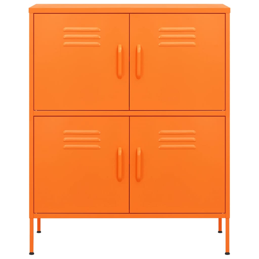 Storage Cabinet Orange 80x35x101.5 cm Steel