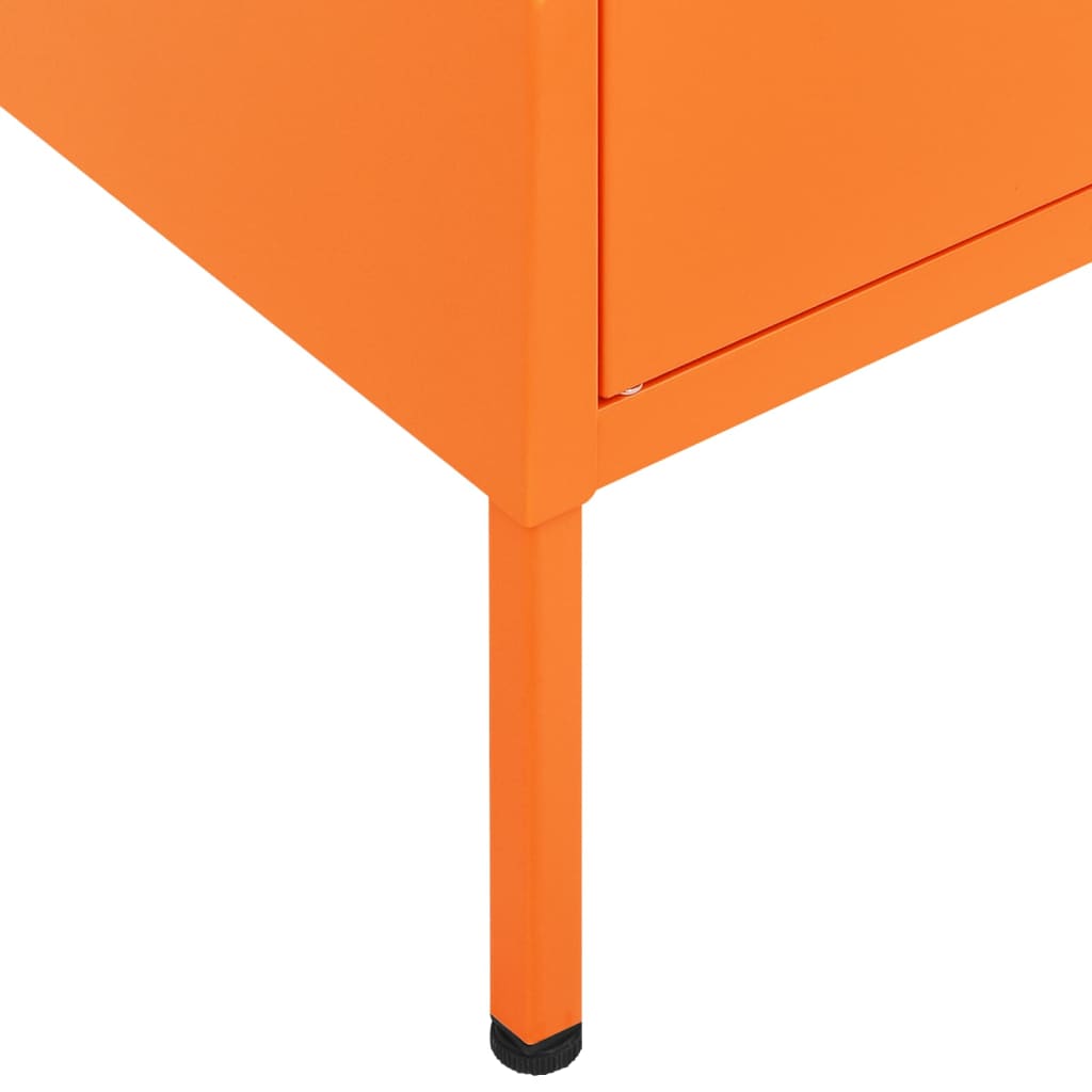 Storage Cabinet Orange 80x35x101.5 cm Steel