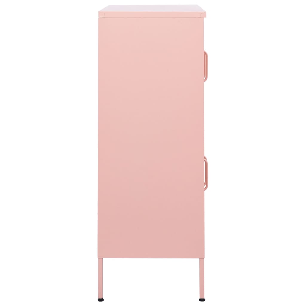 Storage Cabinet Pink 80x35x101.5 cm Steel
