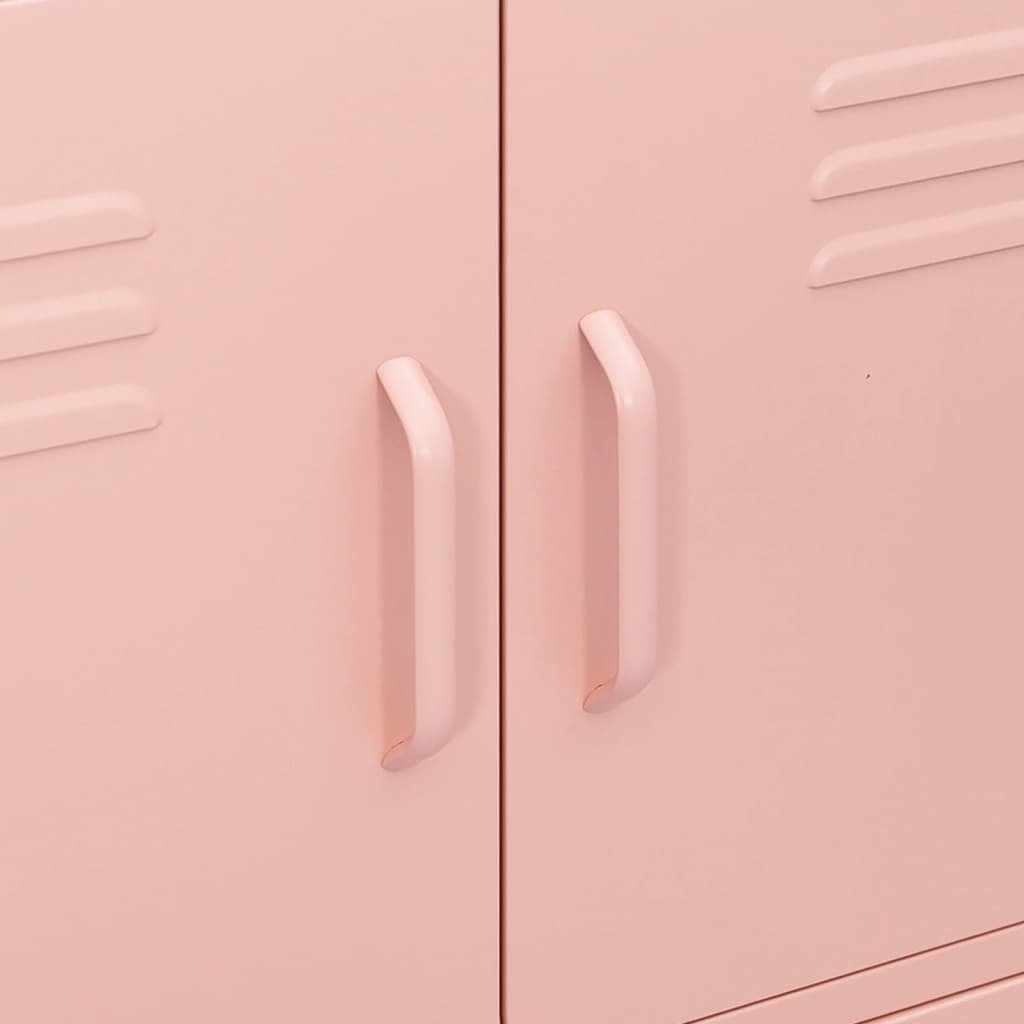Storage Cabinet Pink 80x35x101.5 cm Steel