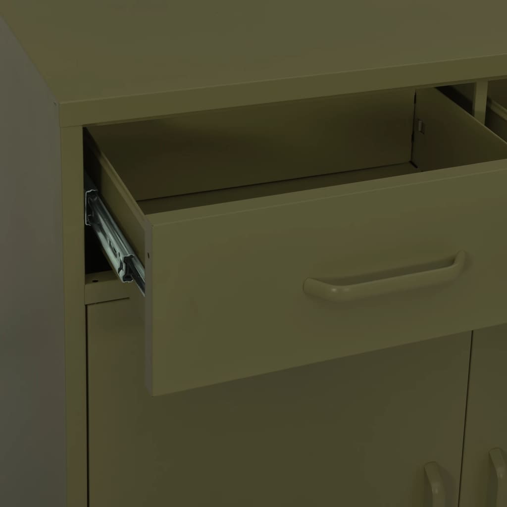 Storage Cabinet Olive Green 80x35x101.5 cm Steel