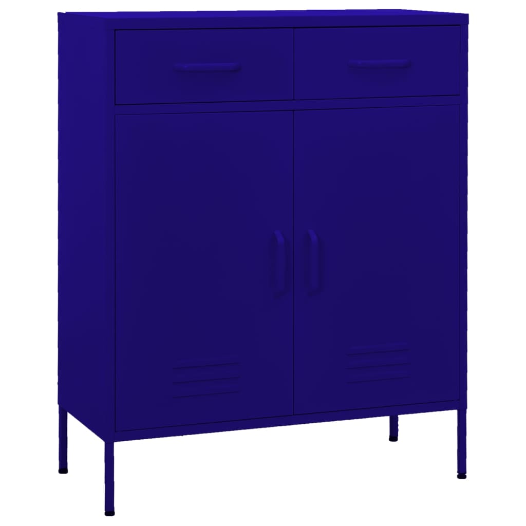 Storage Cabinet Navy Blue 80x35x101.5 cm Steel