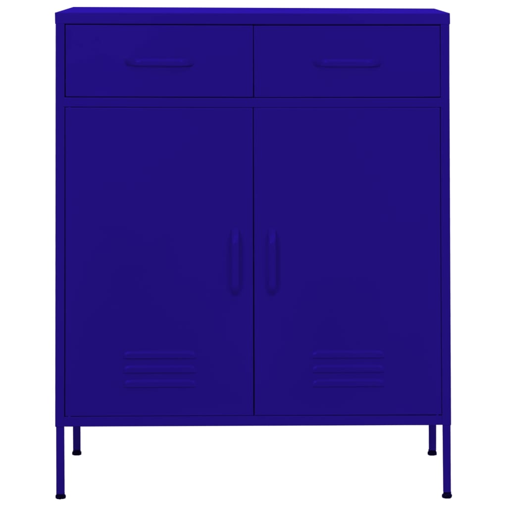 Storage Cabinet Navy Blue 80x35x101.5 cm Steel