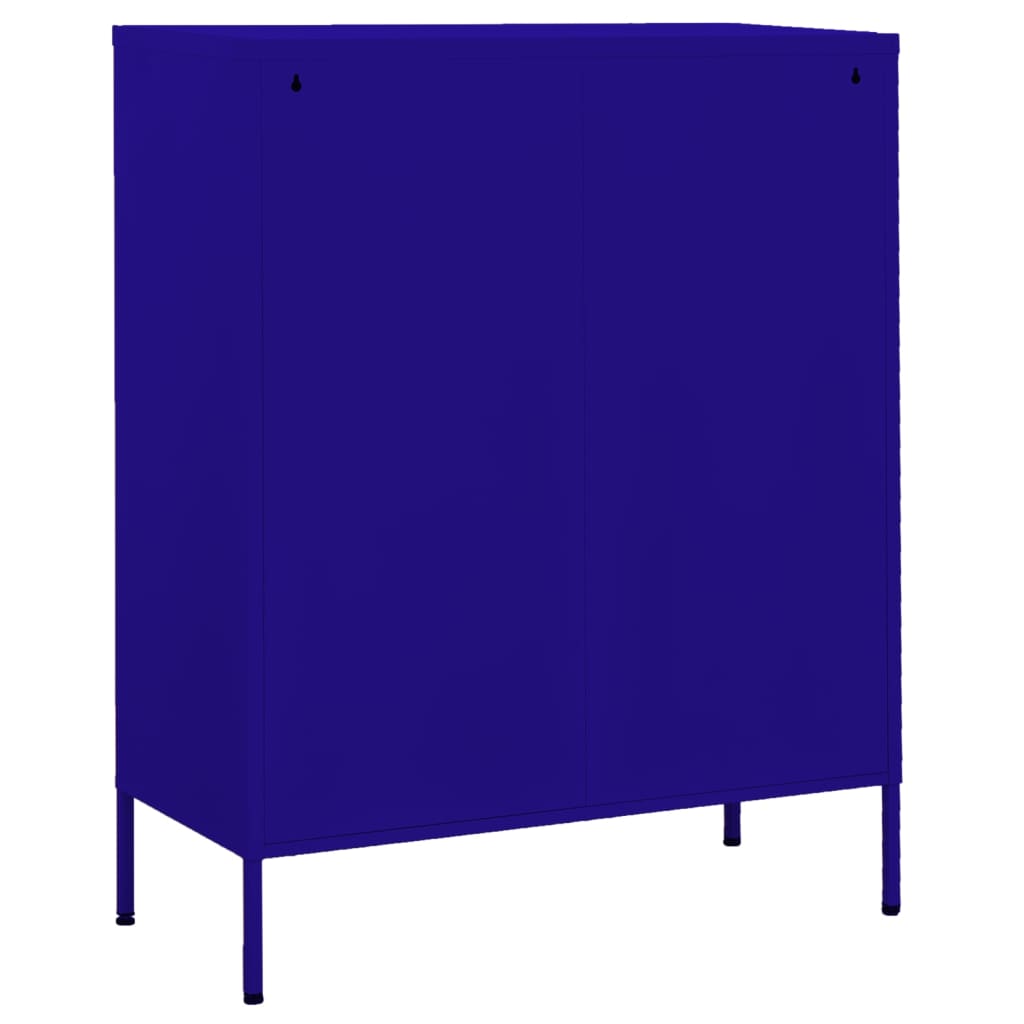 Storage Cabinet Navy Blue 80x35x101.5 cm Steel