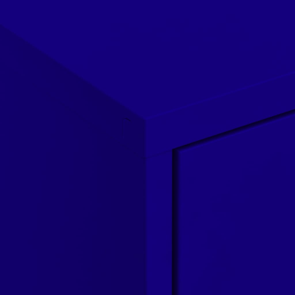 Storage Cabinet Navy Blue 80x35x101.5 cm Steel