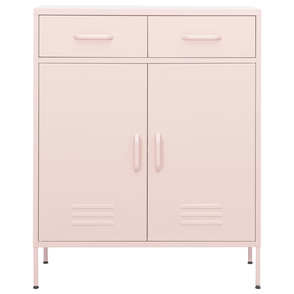 Storage Cabinet Pink 80x35x101.5 cm Steel