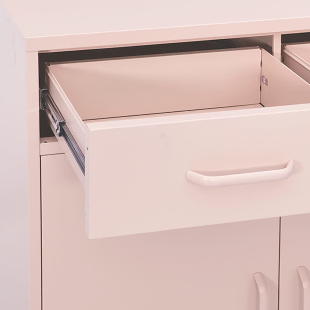 Storage Cabinet Pink 80x35x101.5 cm Steel