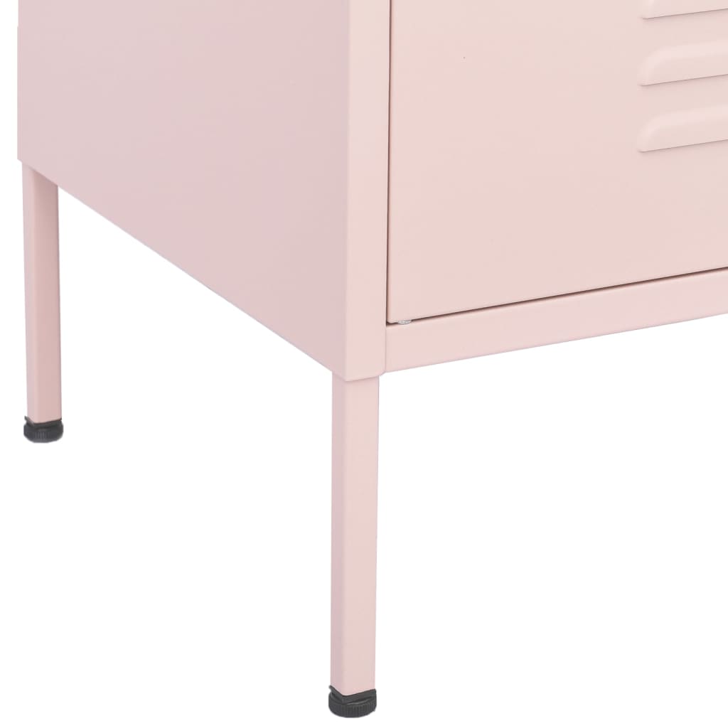 Storage Cabinet Pink 80x35x101.5 cm Steel