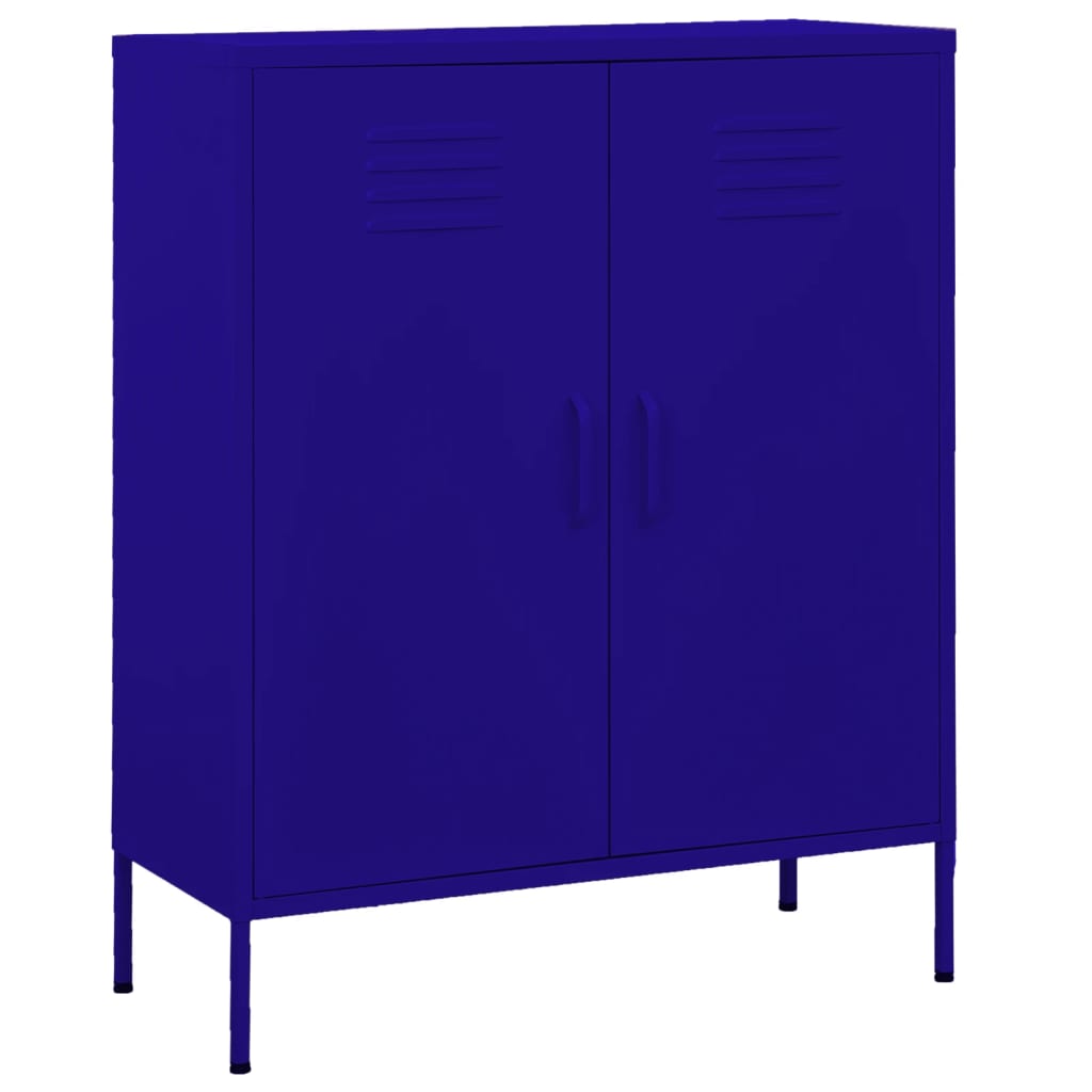 Storage Cabinet Navy Blue 80x35x101.5 cm Steel