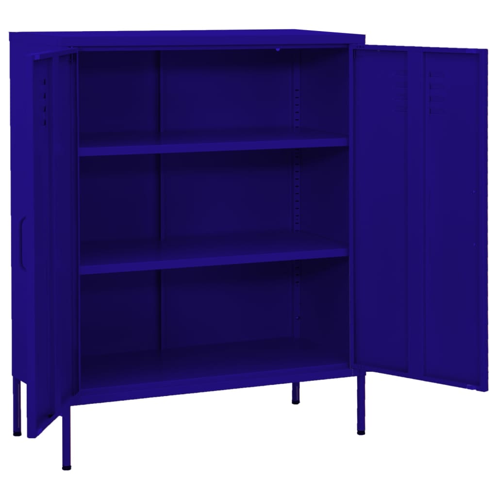 Storage Cabinet Navy Blue 80x35x101.5 cm Steel