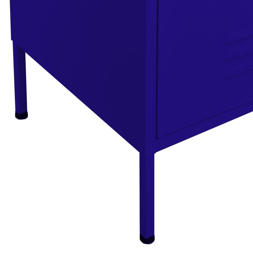 Storage Cabinet Navy Blue 80x35x101.5 cm Steel