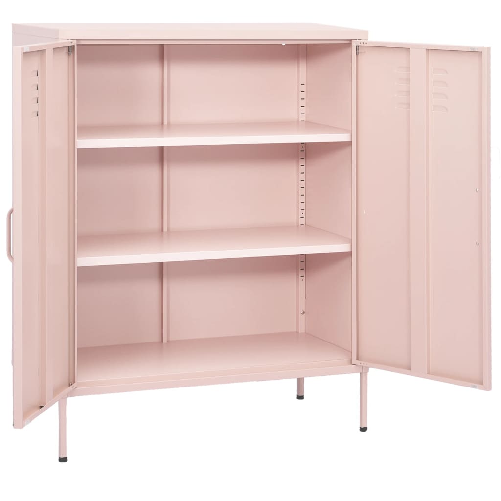 Storage Cabinet Pink 80x35x101.5 cm Steel