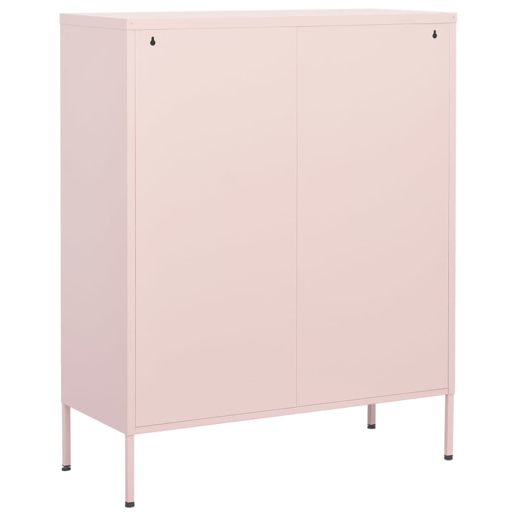 Storage Cabinet Pink 80x35x101.5 cm Steel
