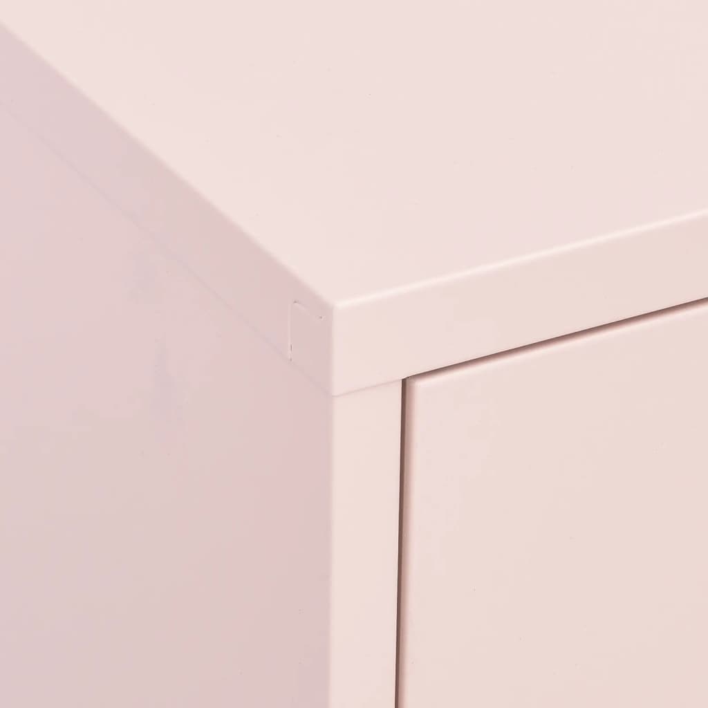 Storage Cabinet Pink 80x35x101.5 cm Steel