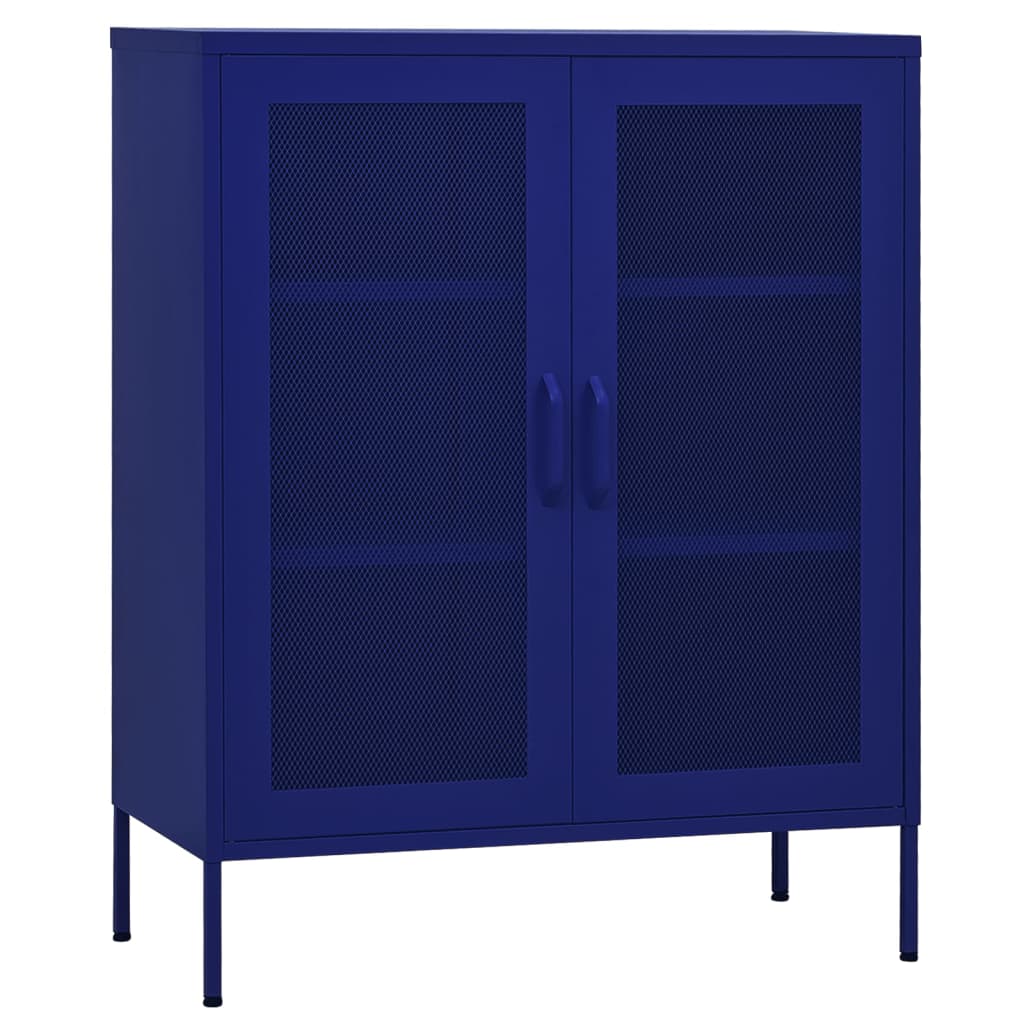 Storage Cabinet Navy Blue 80x35x101.5 cm Steel
