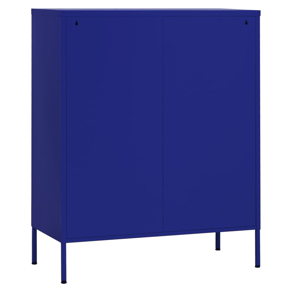 Storage Cabinet Navy Blue 80x35x101.5 cm Steel