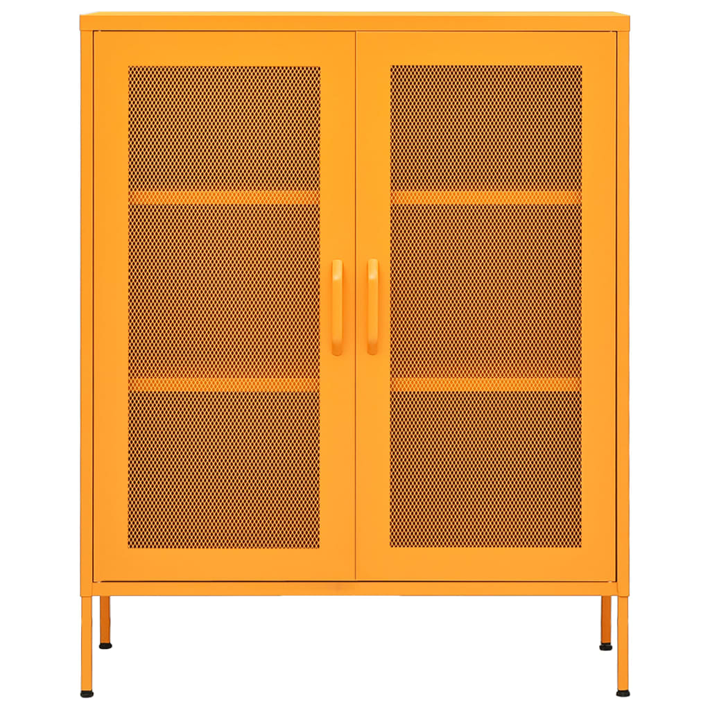 Storage Cabinet Mustard Yellow 80x35x101.5 cm Steel