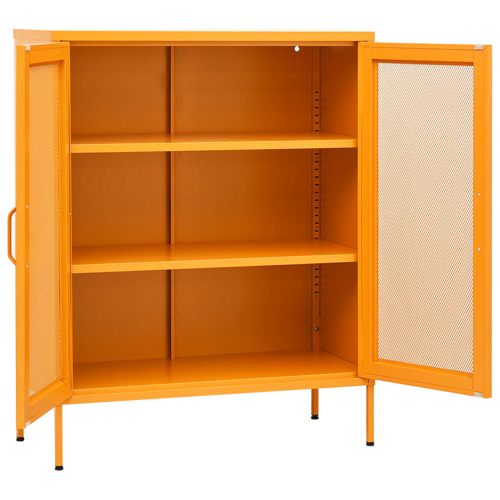 Storage Cabinet Mustard Yellow 80x35x101.5 cm Steel
