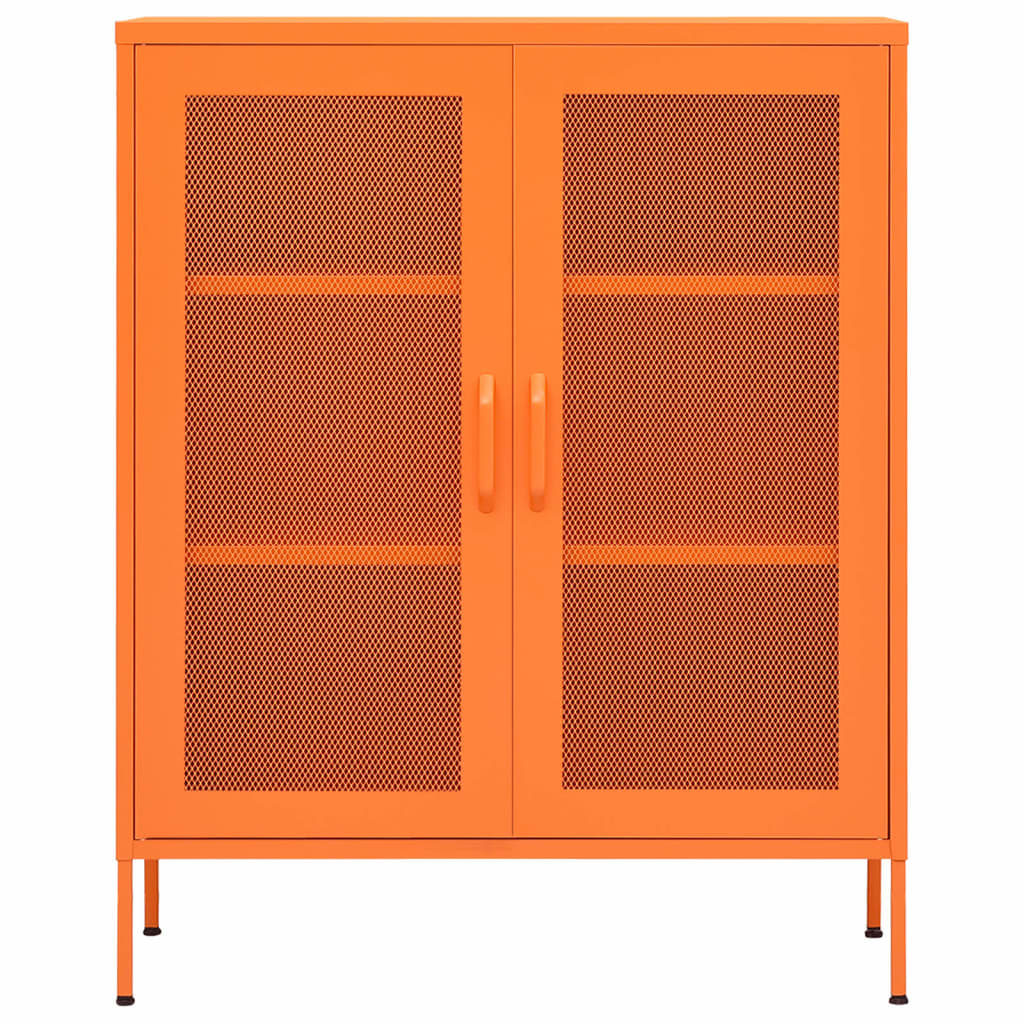 Storage Cabinet Orange 80x35x101.5 cm Steel