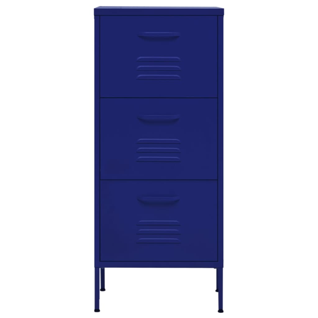Storage Cabinet Navy Blue 42.5x35x101.5 cm Steel