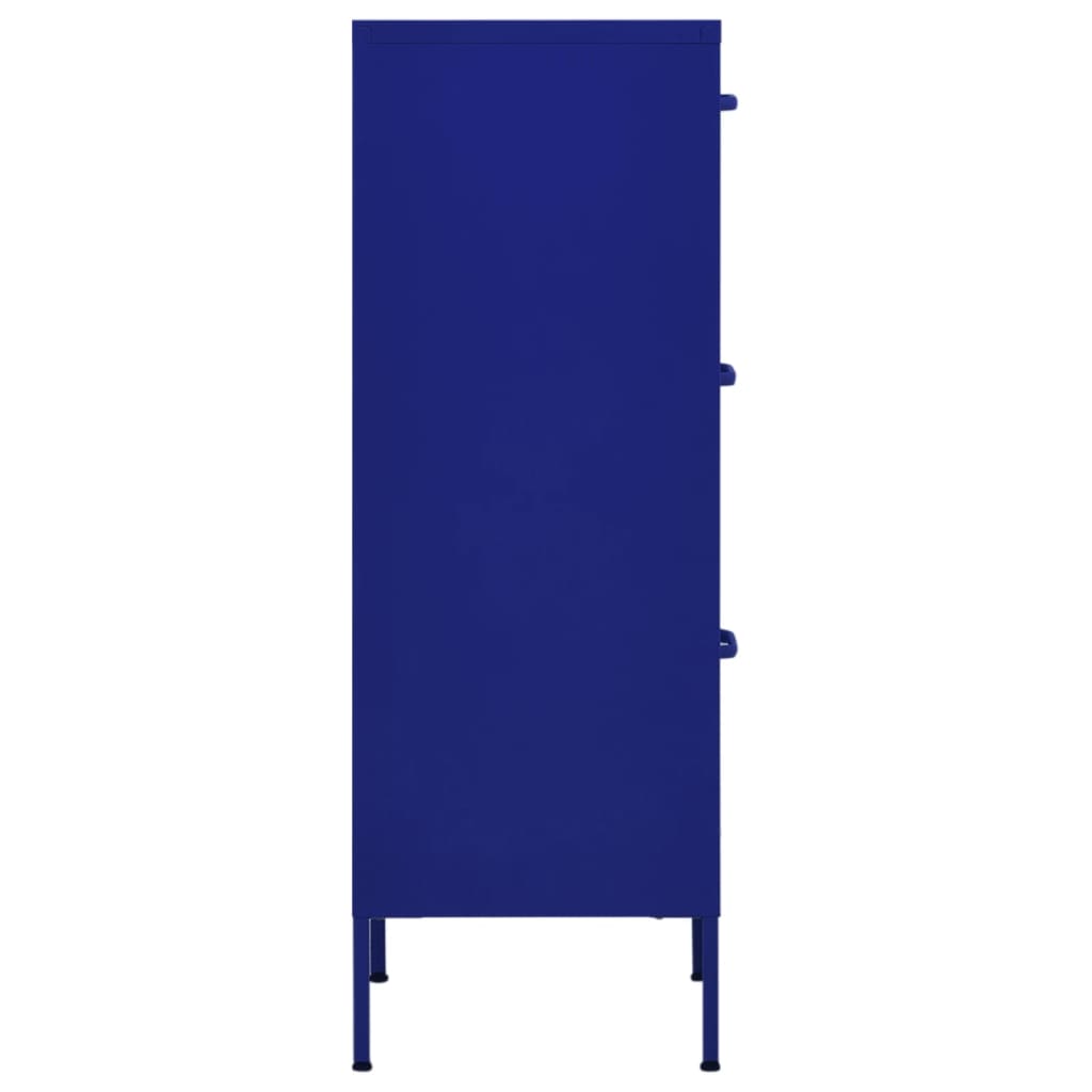 Storage Cabinet Navy Blue 42.5x35x101.5 cm Steel