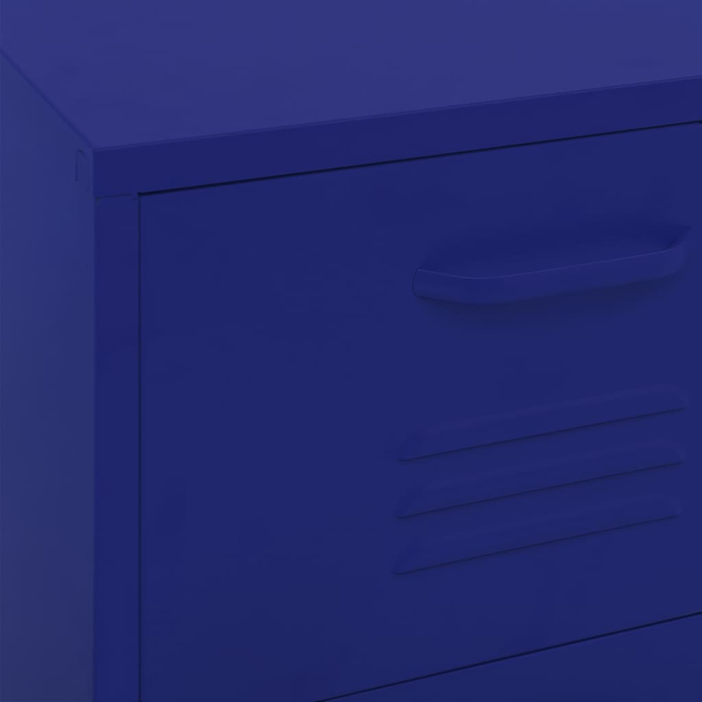 Storage Cabinet Navy Blue 42.5x35x101.5 cm Steel