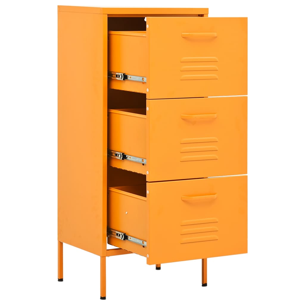 Storage Cabinet Mustard Yellow 42.5x35x101.5 cm Steel