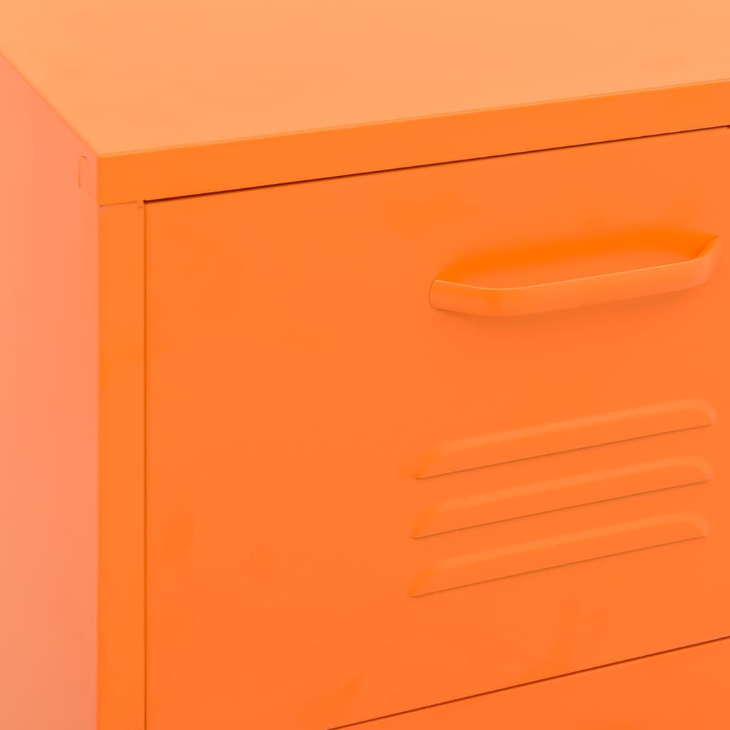 Storage Cabinet Orange 42.5x35x101.5 cm Steel
