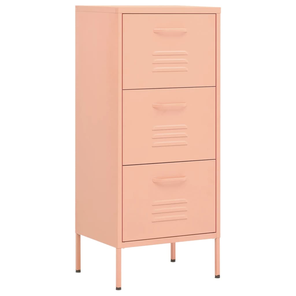 Storage Cabinet Pink 42.5x35x101.5 cm Steel