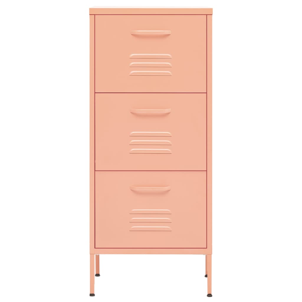 Storage Cabinet Pink 42.5x35x101.5 cm Steel
