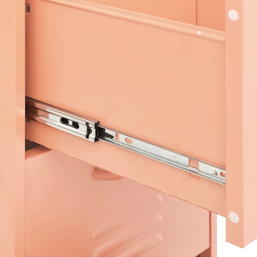 Storage Cabinet Pink 42.5x35x101.5 cm Steel