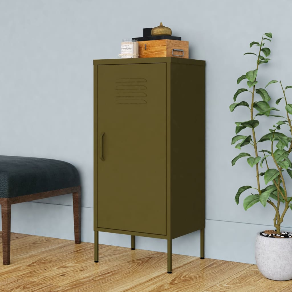 Storage Cabinet Olive Green 42.5x35x101.5 cm Steel