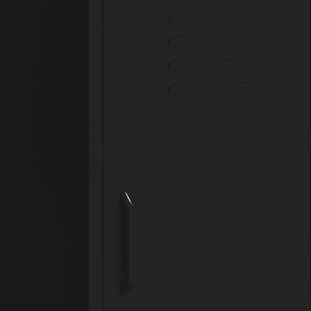 Storage Cabinet Black 42.5x35x101.5 cm Steel
