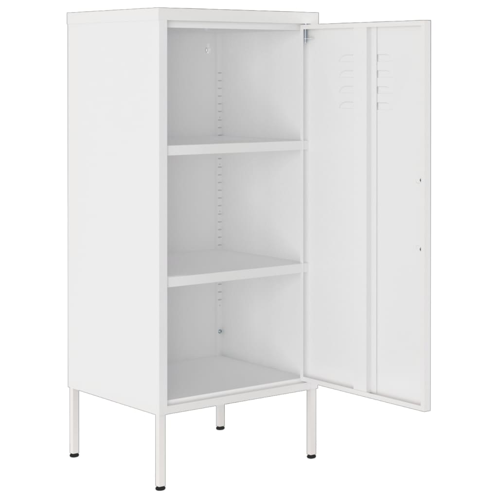 Storage Cabinet White 42.5x35x101.5 cm Steel