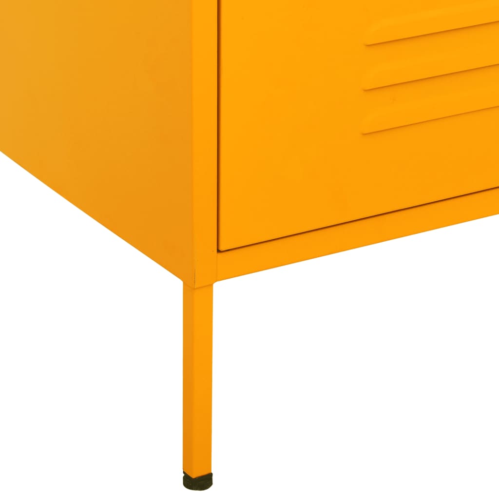 Chest of Drawers Mustard Yellow 80x35x101.5 cm Steel