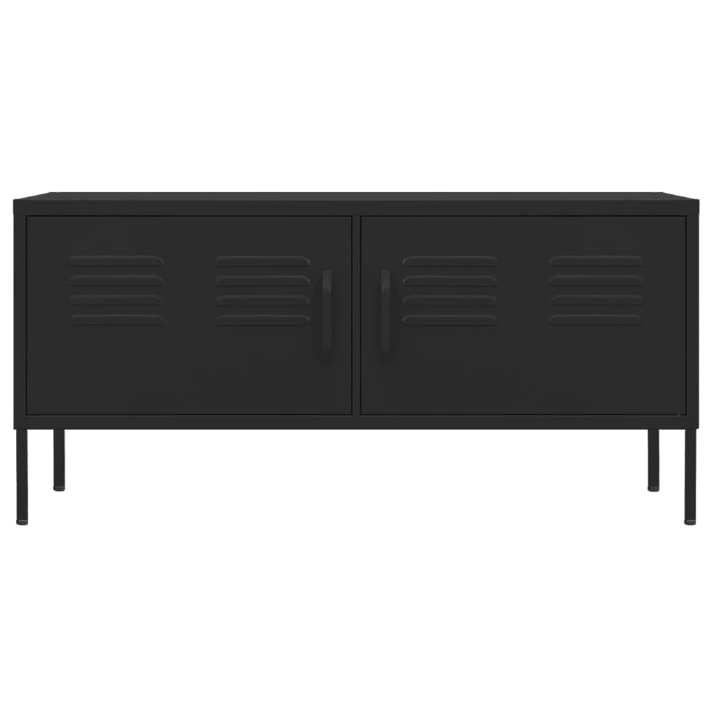 TV Cabinet Black 105x35x50 cm Steel
