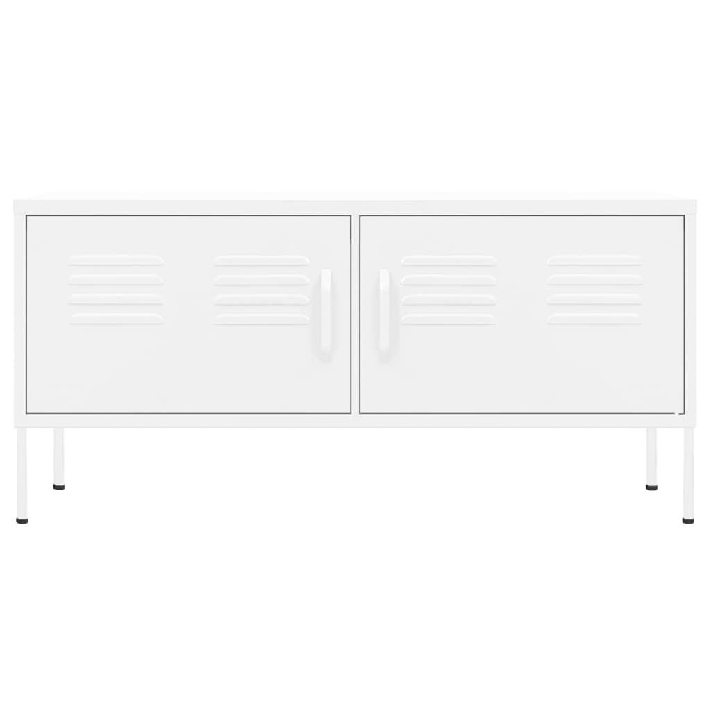 TV Cabinet White 105x35x50 cm Steel