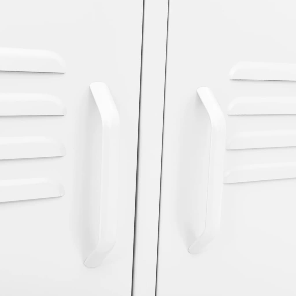 TV Cabinet White 105x35x50 cm Steel