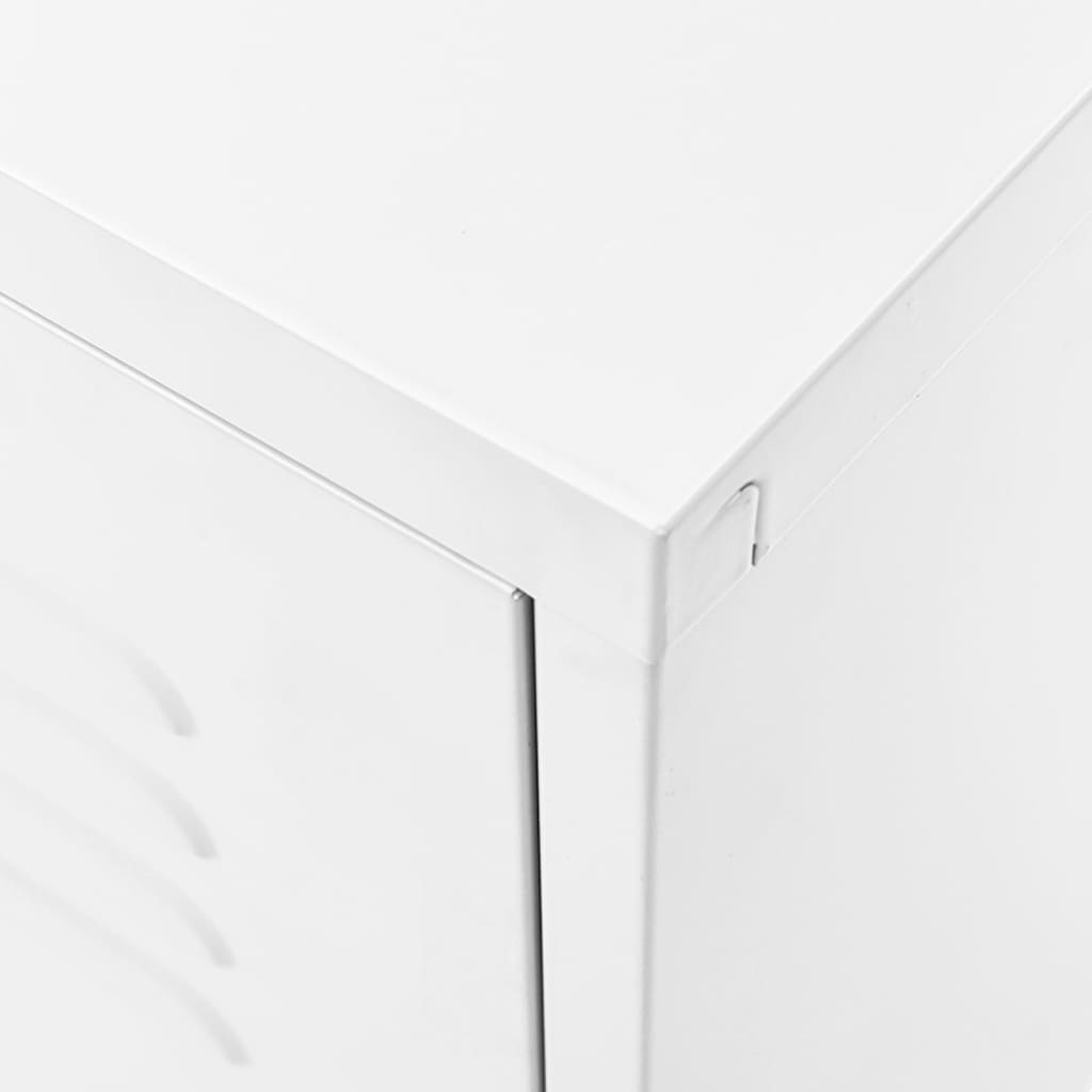 TV Cabinet White 105x35x50 cm Steel