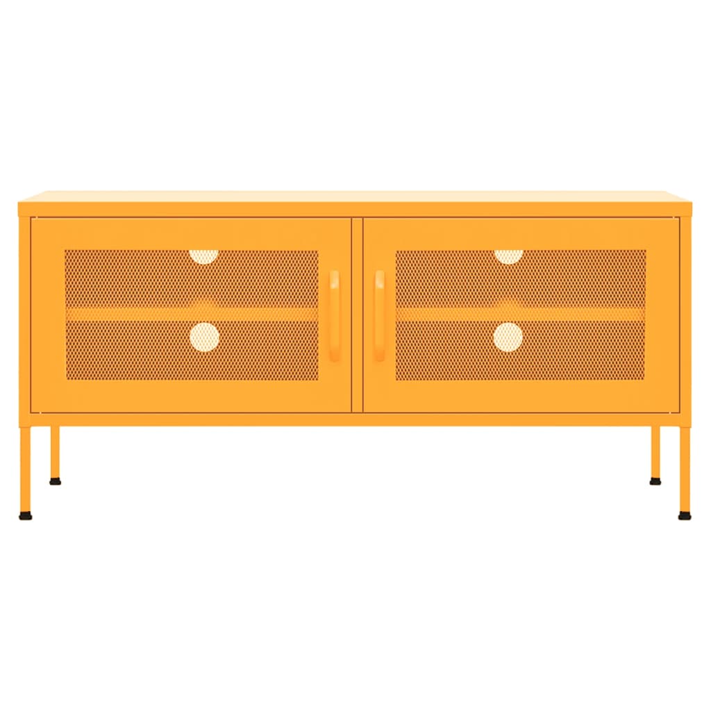 TV Cabinet Mustard Yellow 105x35x50 cm Steel