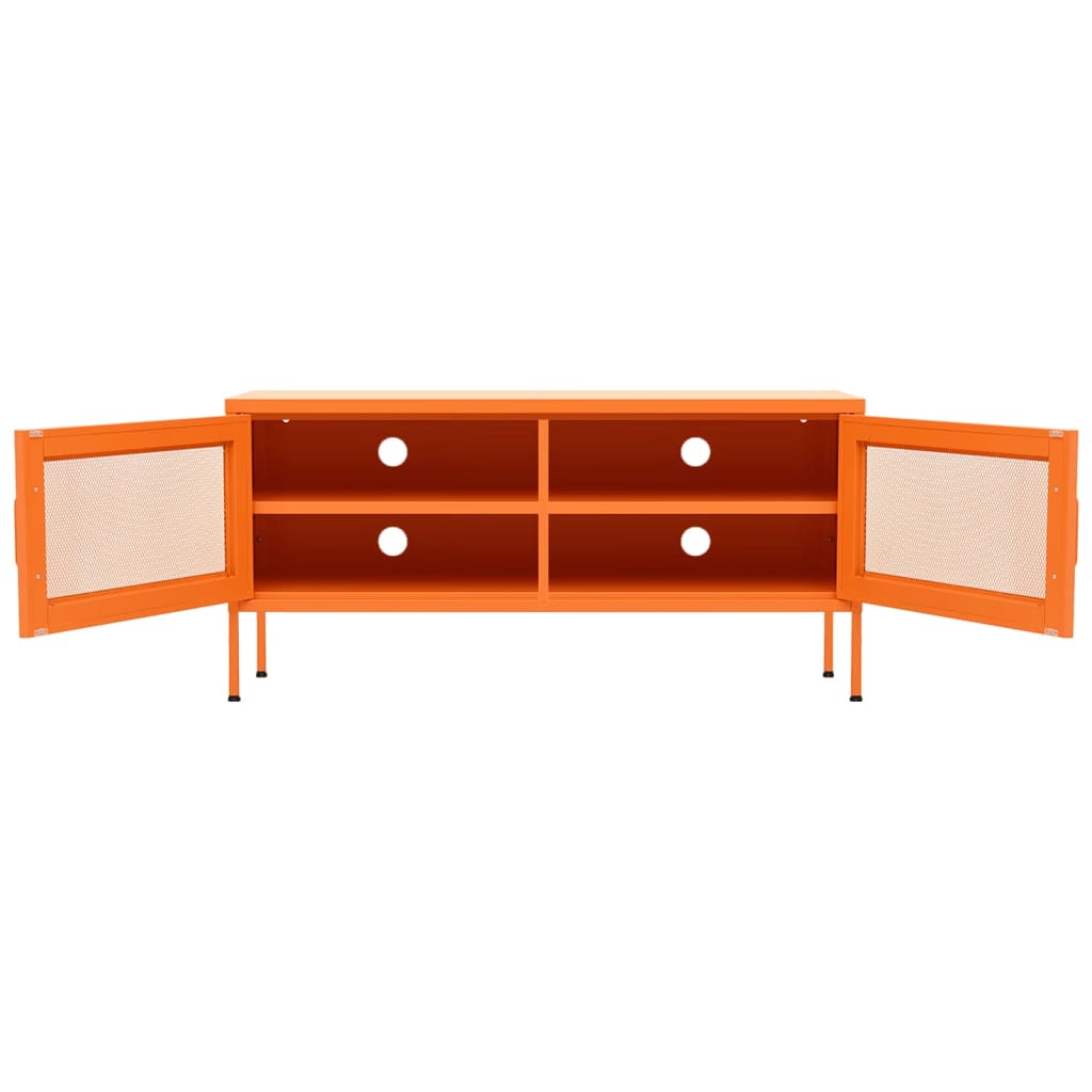 TV Cabinet Orange 105x35x50 cm Steel