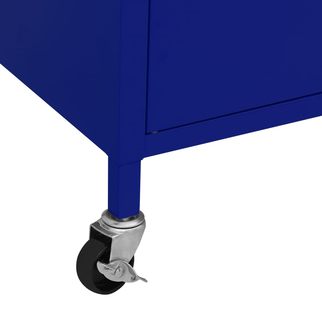 Storage Cabinet Navy Blue 60x35x56 cm Steel