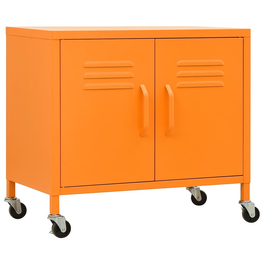 Storage Cabinet Orange 60x35x56 cm Steel