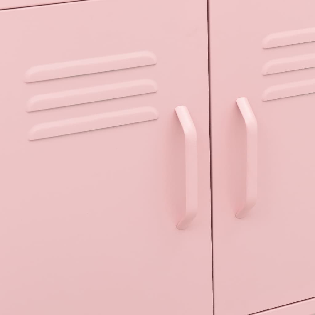 Storage Cabinet Pink 60x35x56 cm Steel