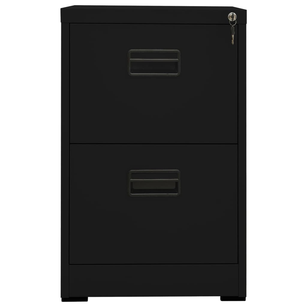 Filing Cabinet Black 46x62x72.5 cm Steel