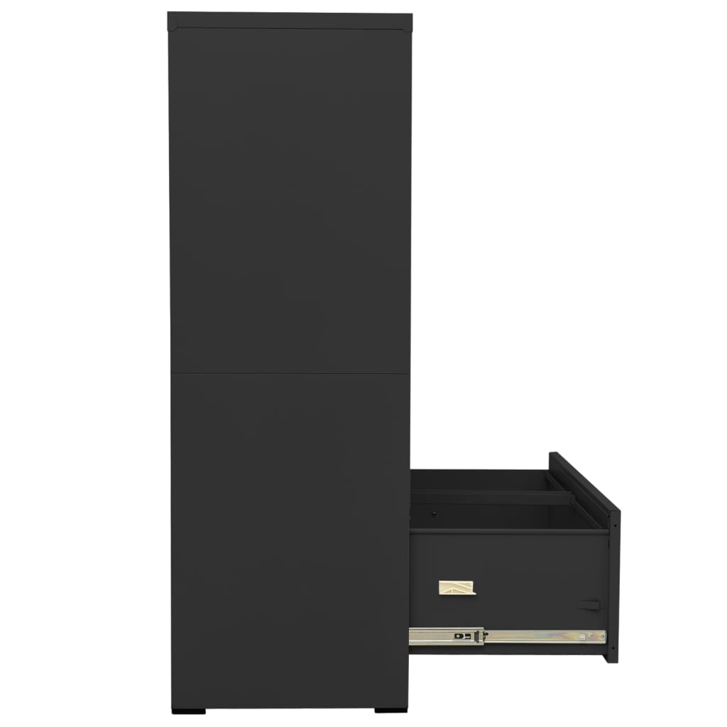 Filing Cabinet Anthracite 90x46x134 cm Steel