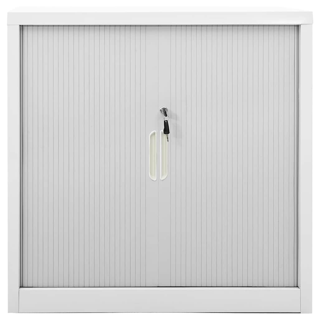 Sliding Door Cabinet Grey 90x40x90 cm Steel