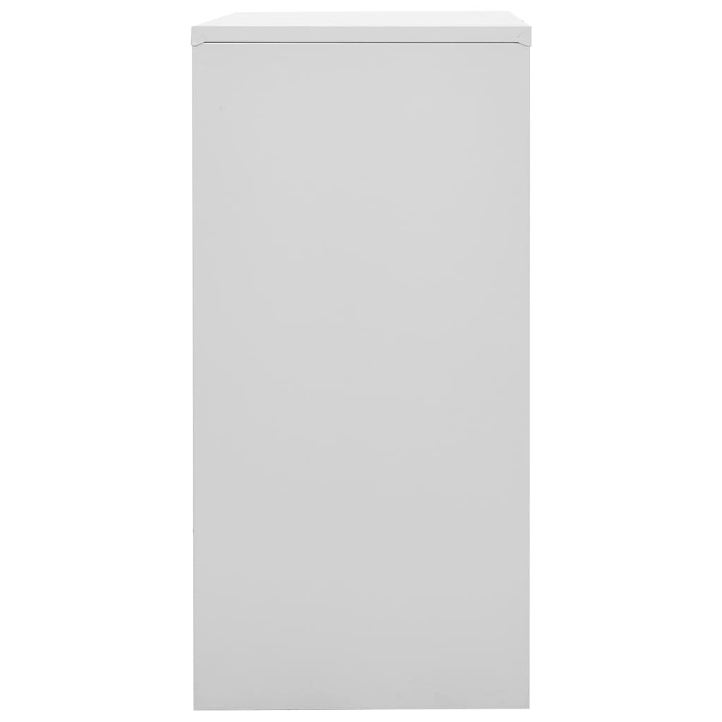Locker Cabinet Light Grey and Red 90x45x92.5 cm Steel