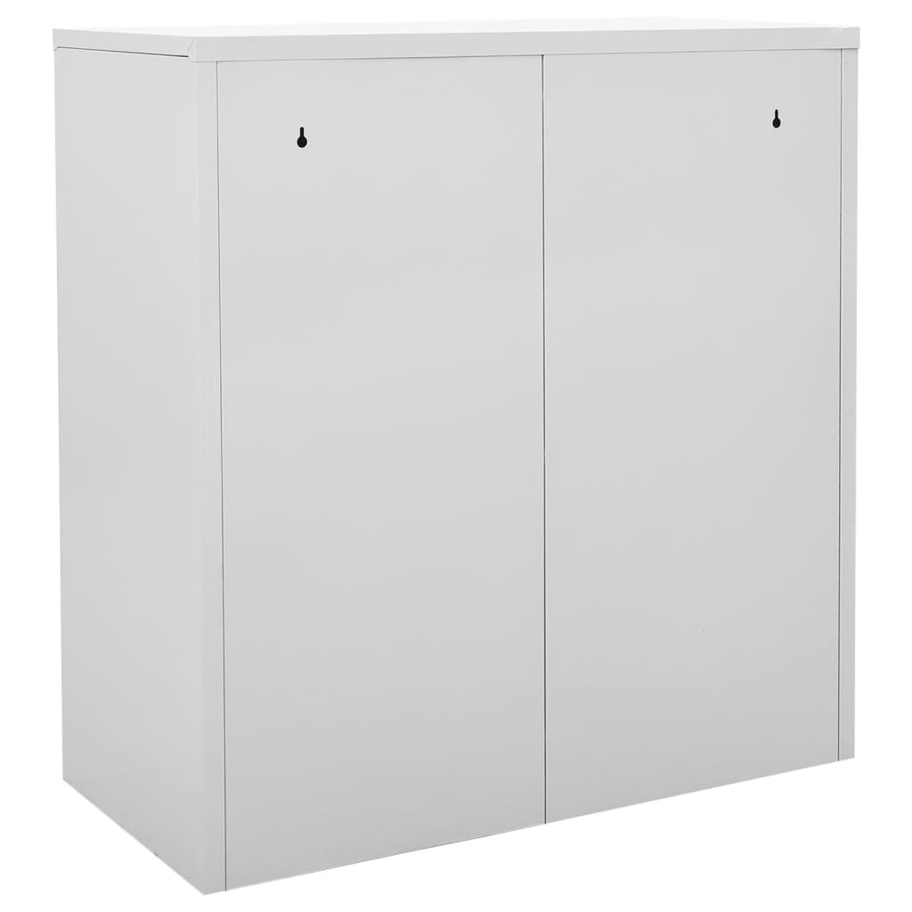 Locker Cabinet Light Grey and Red 90x45x92.5 cm Steel